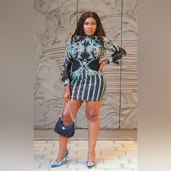 ROYALTY SEQUIN PARTY DRESS - Picture 5 of 6